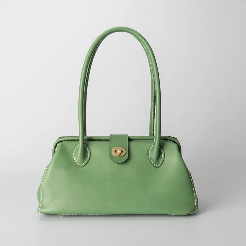Handmade Womens Leather Doctor Handbag Purse Tan Shoulder Bag Doctor Bags for Women