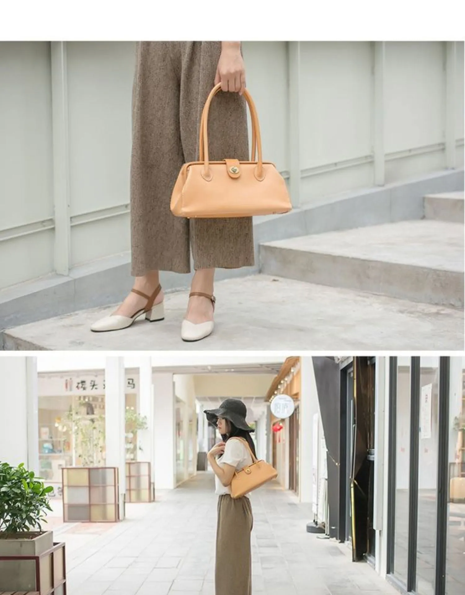 Handmade Womens Leather Doctor Handbag Purse Tan Shoulder Bag Doctor Bags for Women