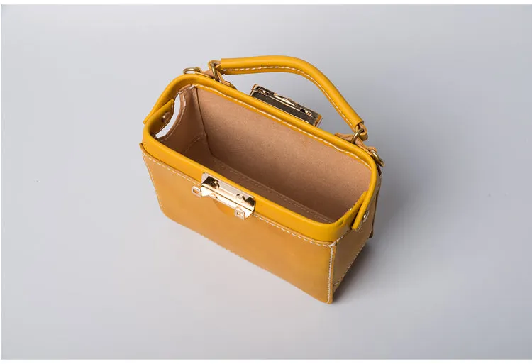 Handmade Womens Red Leather Doctor Handbag Purse Small Side Bag Doctor Bags for Women