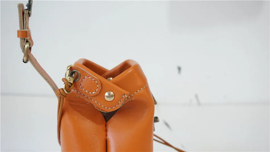 Handmade Womens Red Leather Doctor Handbag Small Side Purses Doctor Purse for Women