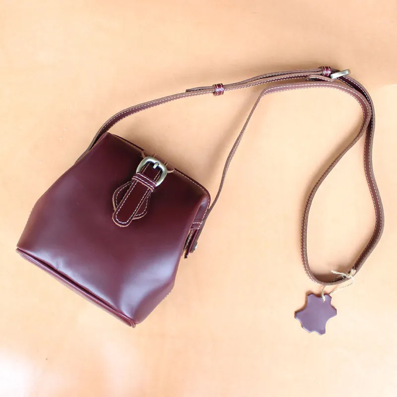 Handmade Womens Red Leather Doctor Shoulder Purses Red Doctor Crossbody Purses for Women