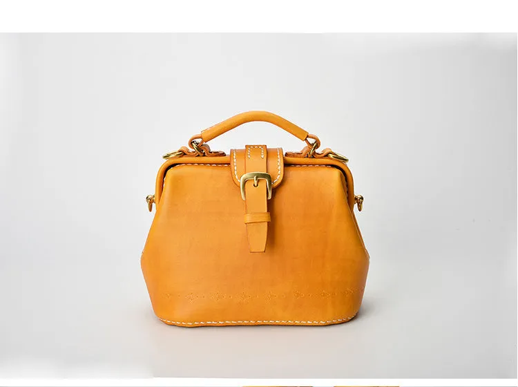 Handmade Womens Red Leather Small doctor Purse Red shoulder doctor bags for women