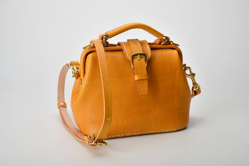 Handmade Womens Red Leather Small doctor Purse Red shoulder doctor bags for women