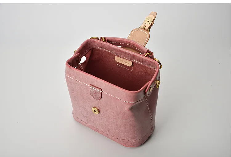 Handmade Womens Red Leather Small doctor Purse Red shoulder doctor bags for women