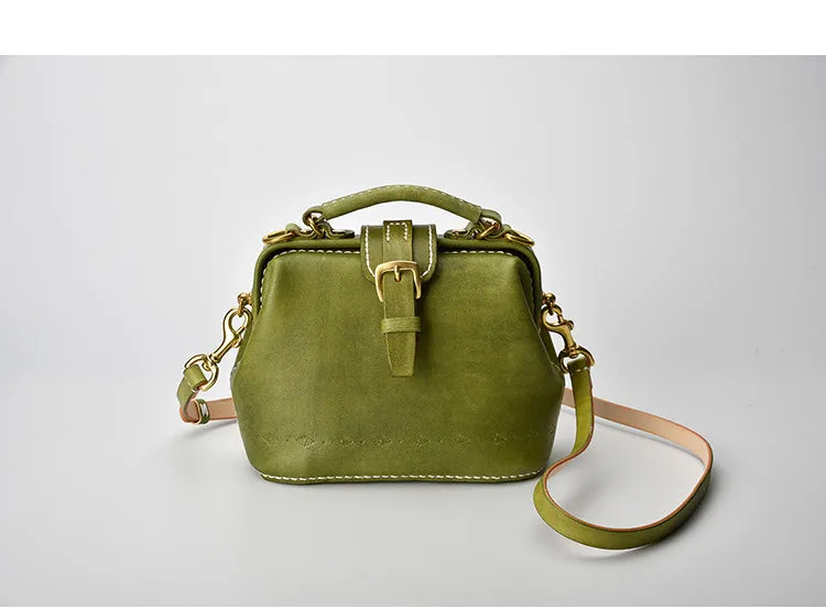 Handmade Womens Red Leather Small doctor Purse Red shoulder doctor bags for women