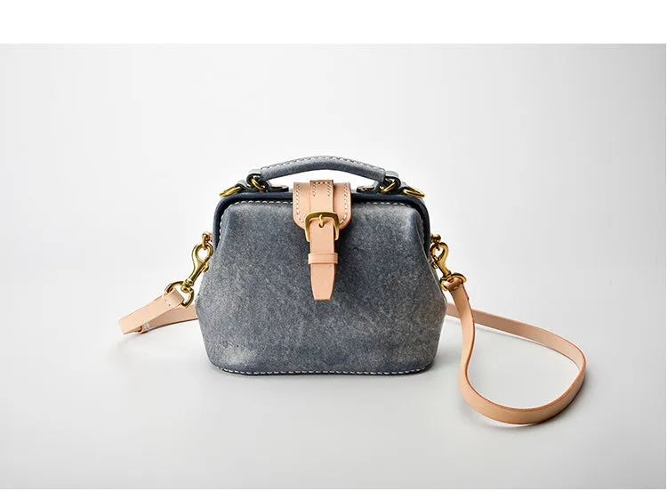 Handmade Womens Red Leather Small doctor Purse Red shoulder doctor bags for women