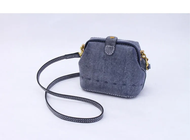 Handmade Womens Tan Leather Small doctor Purse shoulder doctor bags for women