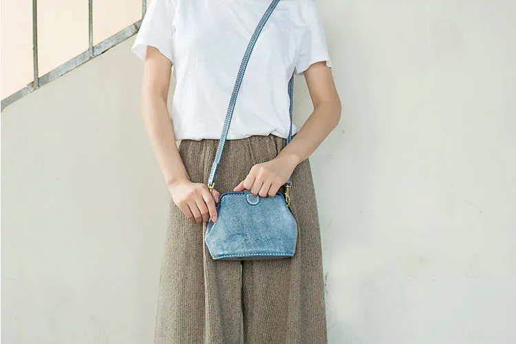 Handmade Womens Tan Leather Small doctor Purse shoulder doctor bags for women