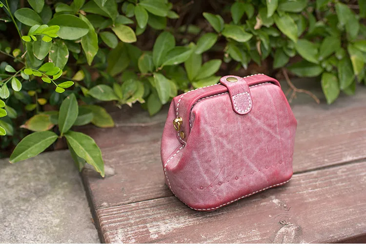 Handmade Womens Tan Leather Small doctor Purse shoulder doctor bags for women