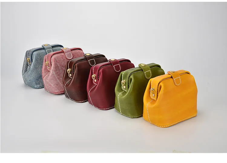 Handmade Womens Tan Leather Small doctor Purse shoulder doctor bags for women