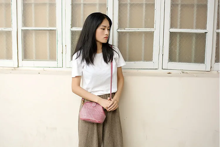 Handmade Womens Tan Leather Small doctor Purse shoulder doctor bags for women