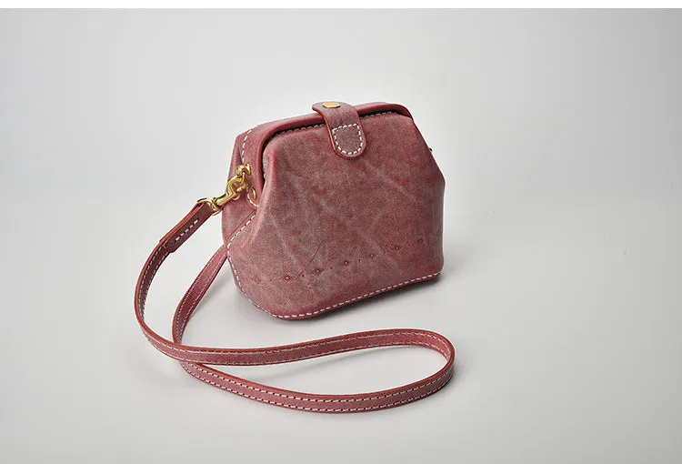 Handmade Womens Tan Leather Small doctor Purse shoulder doctor bags for women
