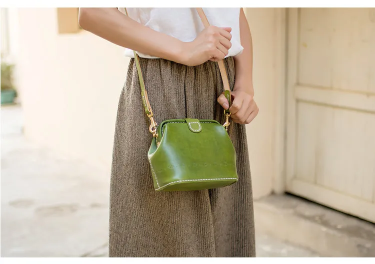 Handmade Womens Tan Leather Small doctor Purse shoulder doctor bags for women