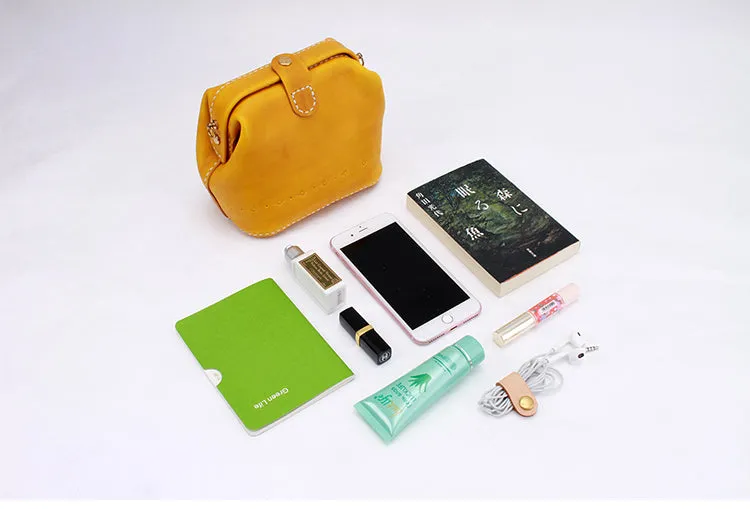 Handmade Womens Tan Leather Small doctor Purse shoulder doctor bags for women
