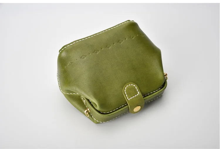 Handmade Womens Tan Leather Small doctor Purse shoulder doctor bags for women