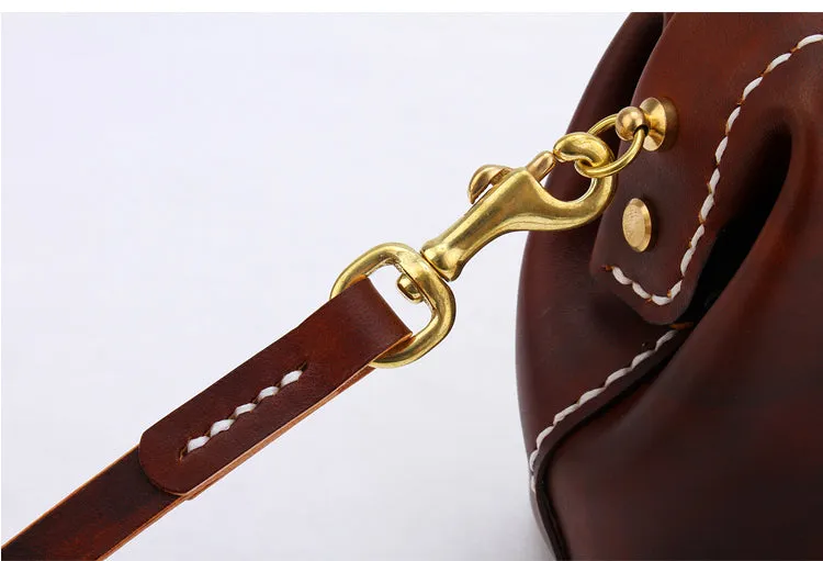 Handmade Womens Tan Leather Small doctor Purse shoulder doctor bags for women