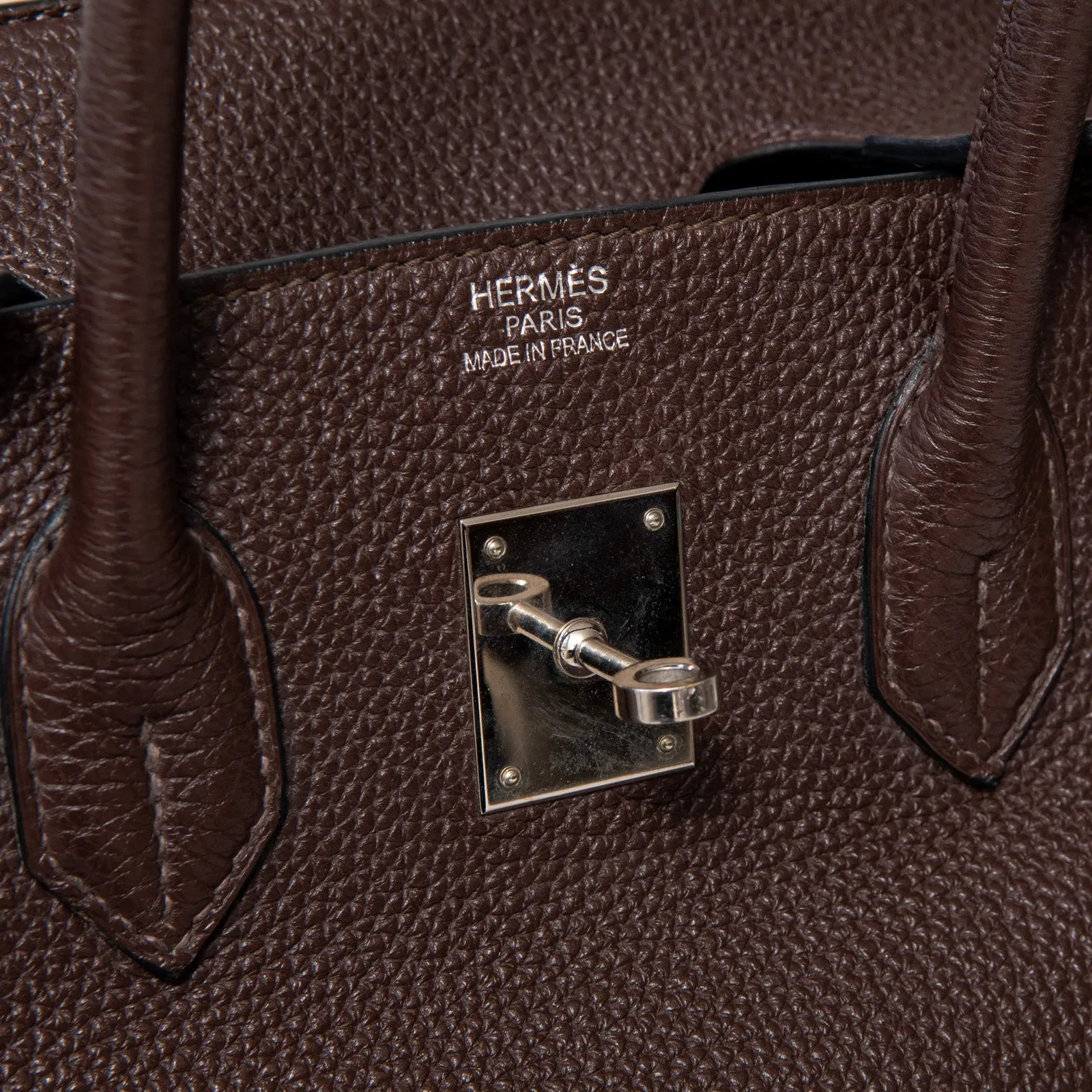 Hermes Birkin 35 Chocolate Veau Togo Leather Bag