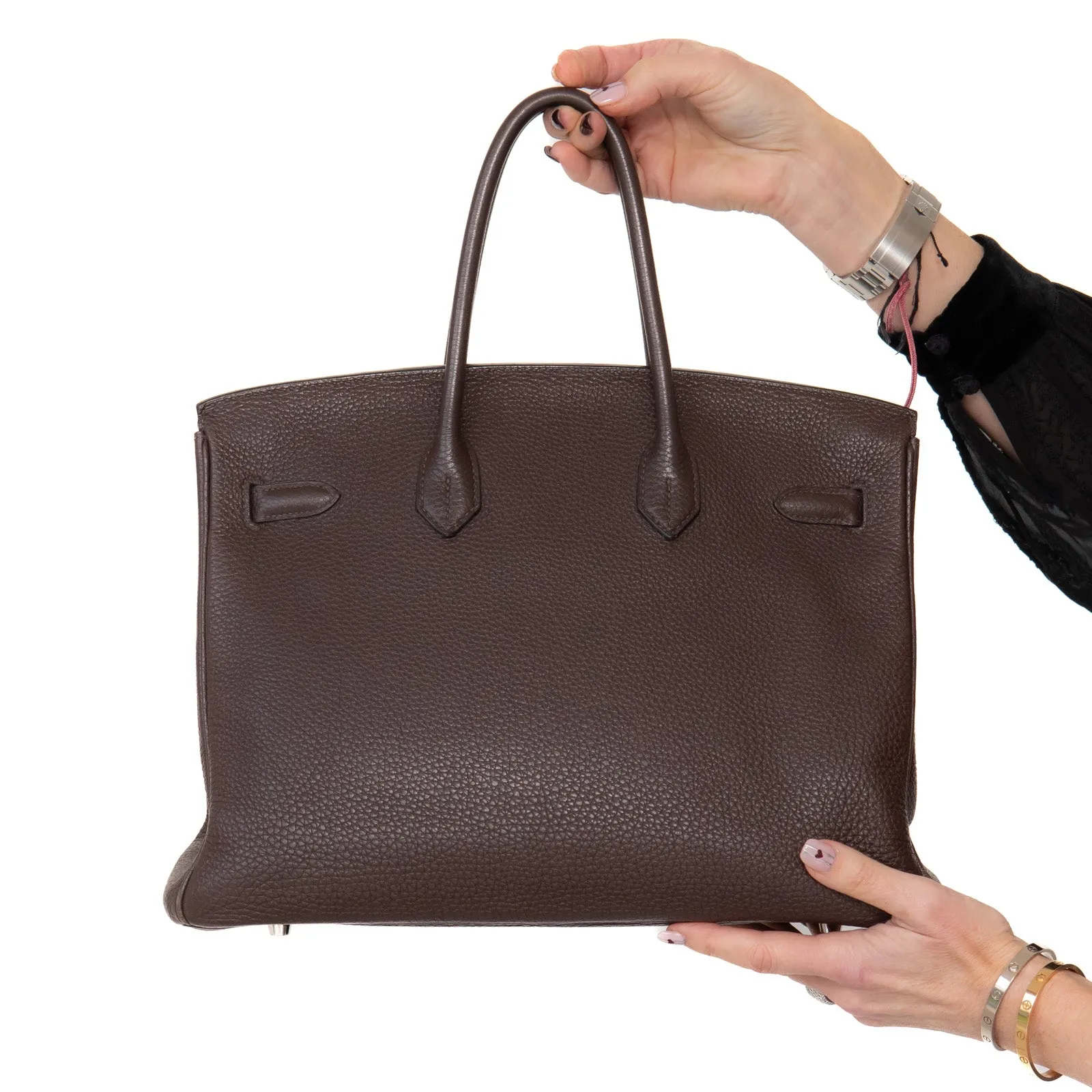 Hermes Birkin 35 Chocolate Veau Togo Leather Bag