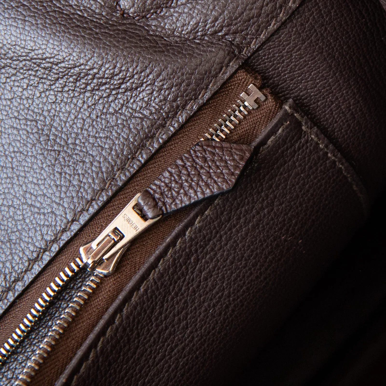 Hermes Birkin 35 Chocolate Veau Togo Leather Bag