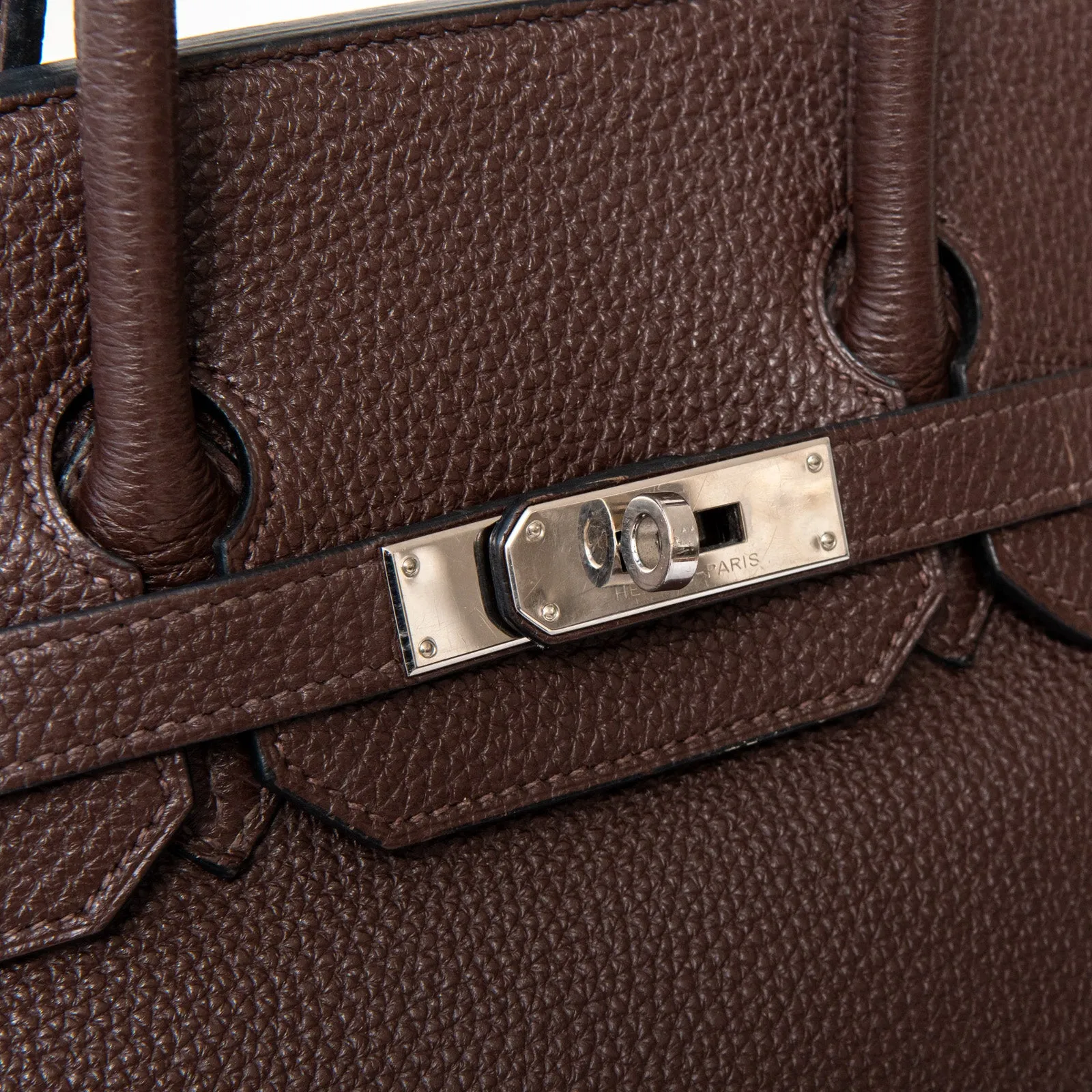 Hermes Birkin 35 Chocolate Veau Togo Leather Bag