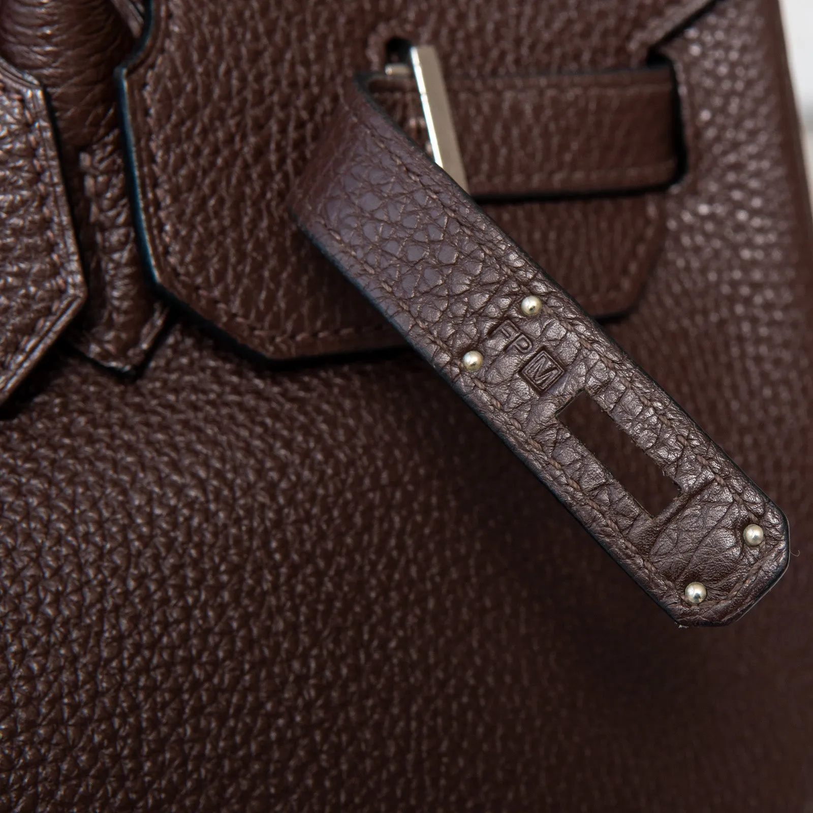 Hermes Birkin 35 Chocolate Veau Togo Leather Bag