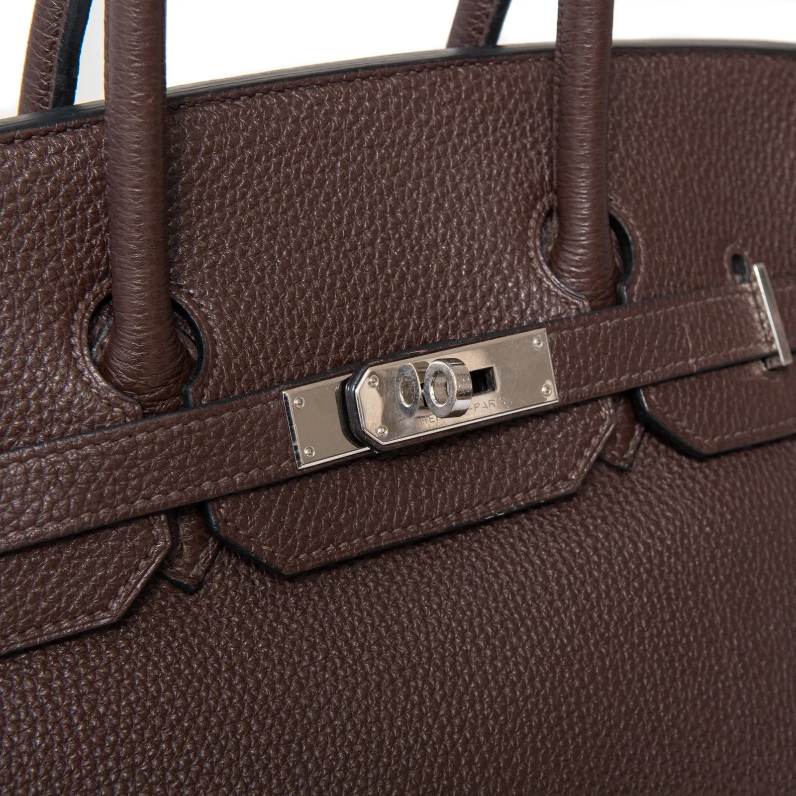 Hermes Birkin 35 Chocolate Veau Togo Leather Bag