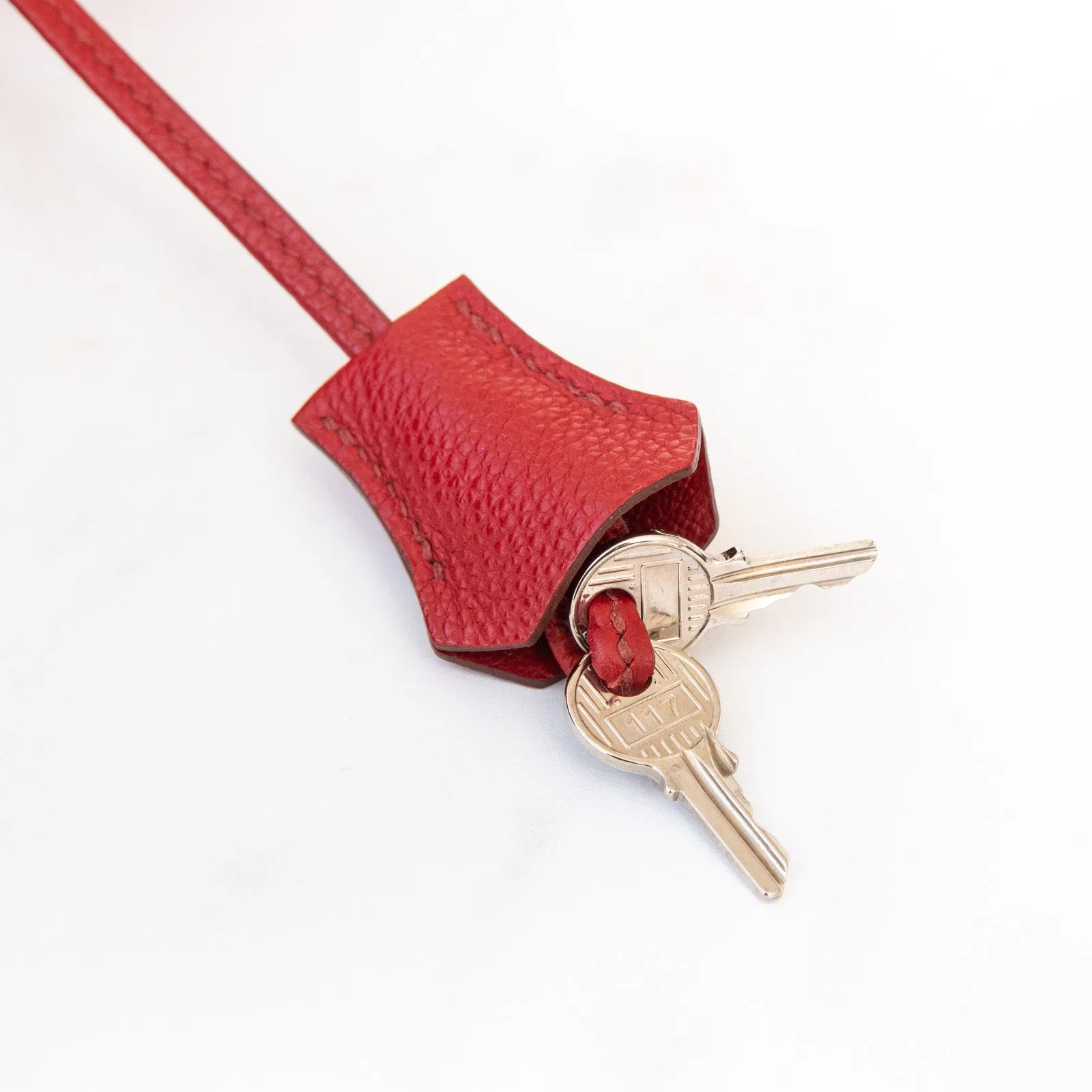 Hermes Birkin 35 In Rouge Garance Veau Togo Leather With Palladium Tone Hardware