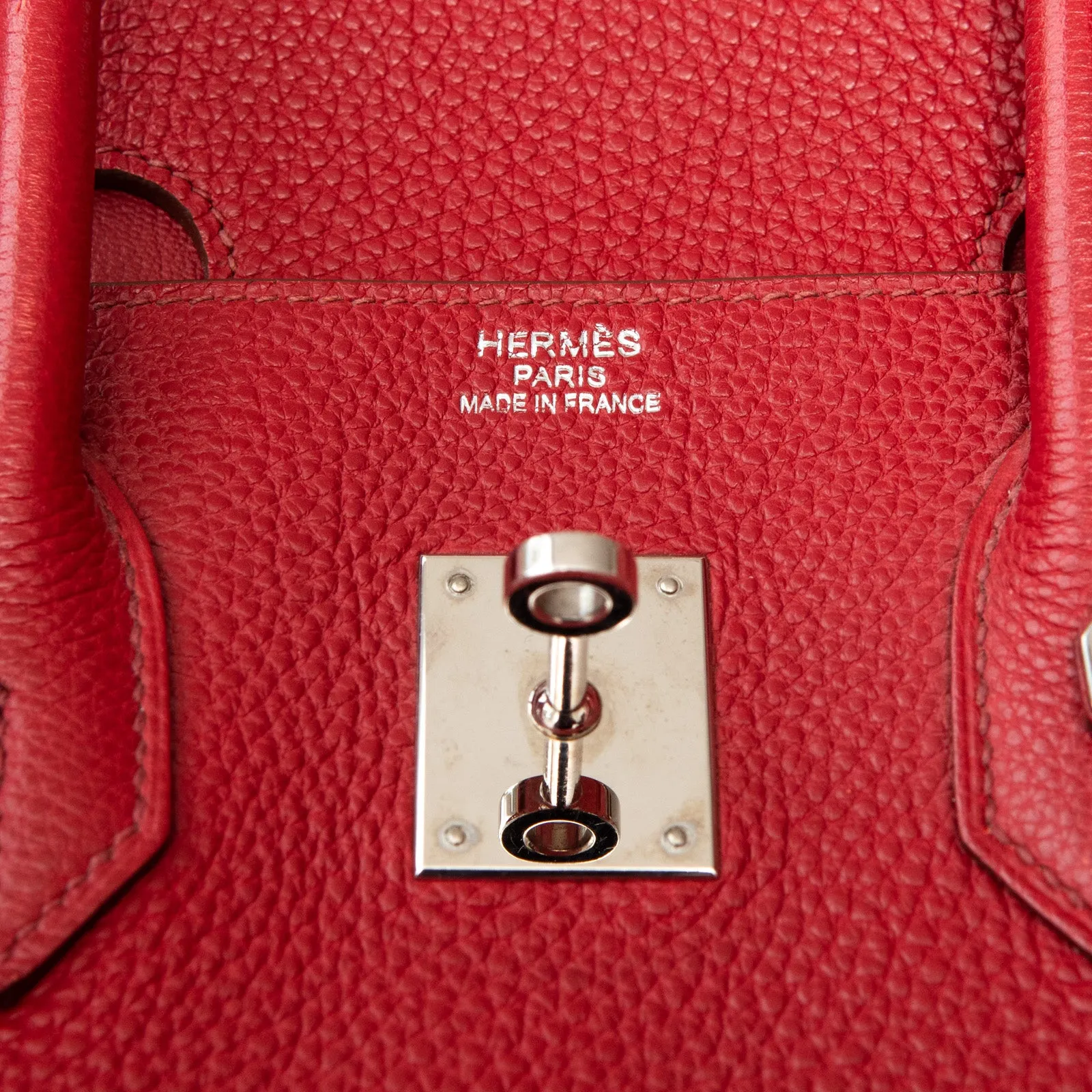 Hermes Birkin 35 In Rouge Garance Veau Togo Leather With Palladium Tone Hardware