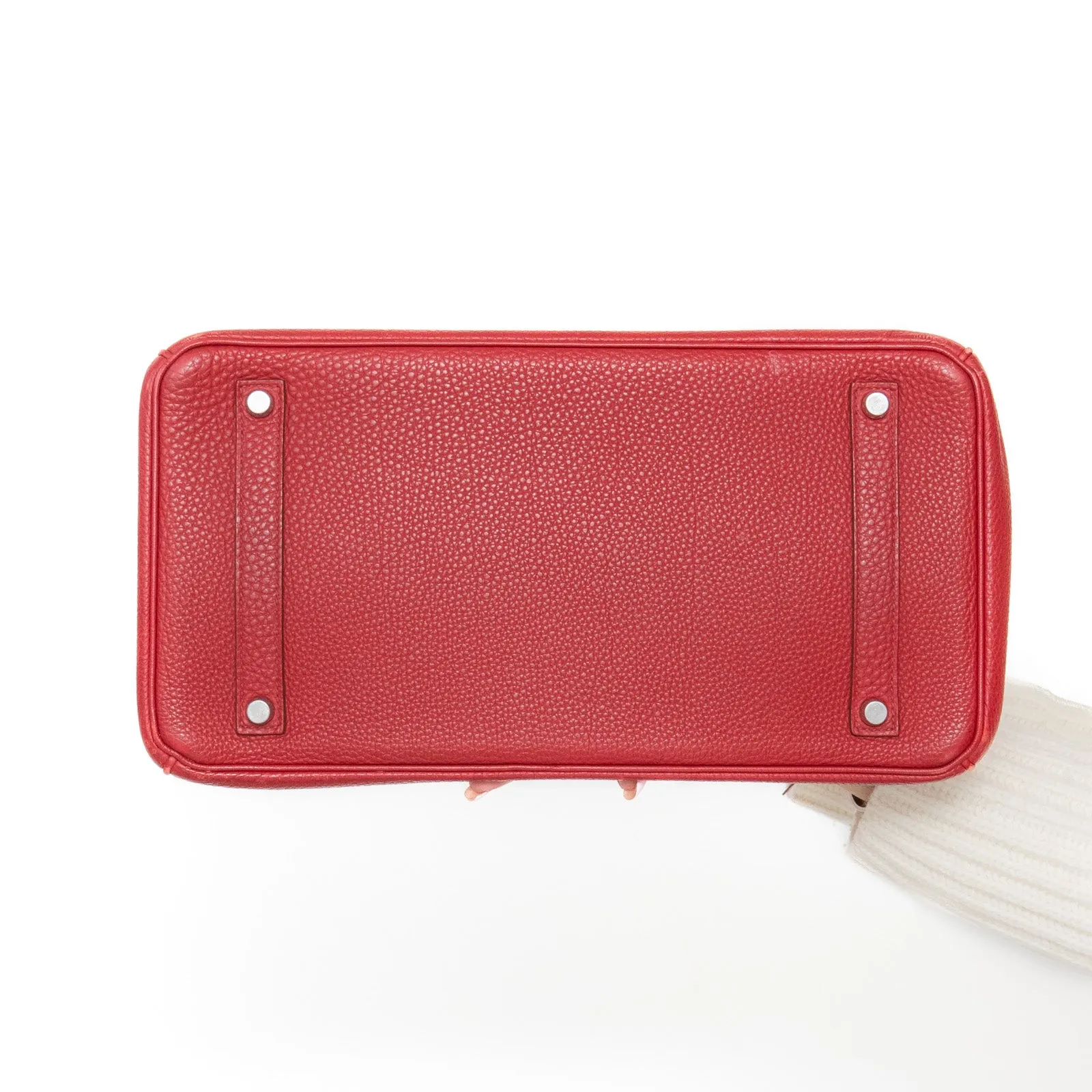 Hermes Birkin 35 In Rouge Garance Veau Togo Leather With Palladium Tone Hardware
