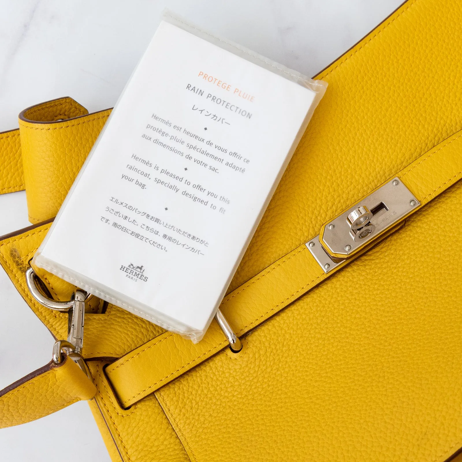 Hermes Jypsiere 34 Soleil Togo Leather Crossbody Bag