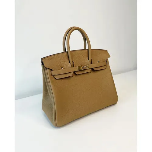 Herm??s Birkin 25 Biscuit Togo Gold Hardware