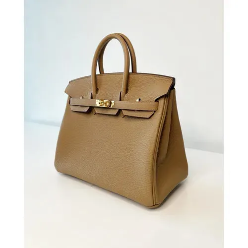 Herm??s Birkin 25 Biscuit Togo Gold Hardware