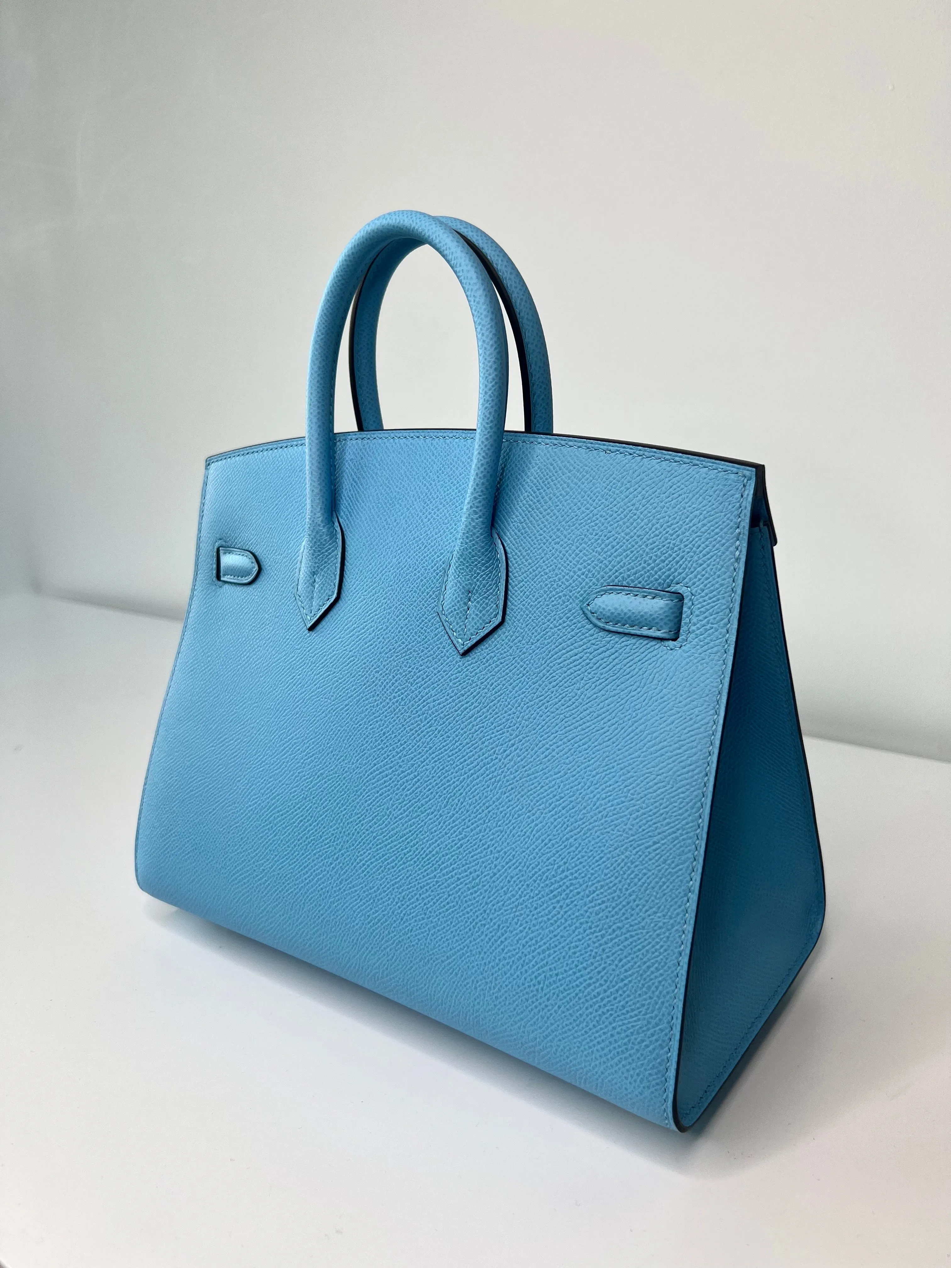 Herm??s Birkin 25 Blue Celeste Sellier Epsom Gold Hardware