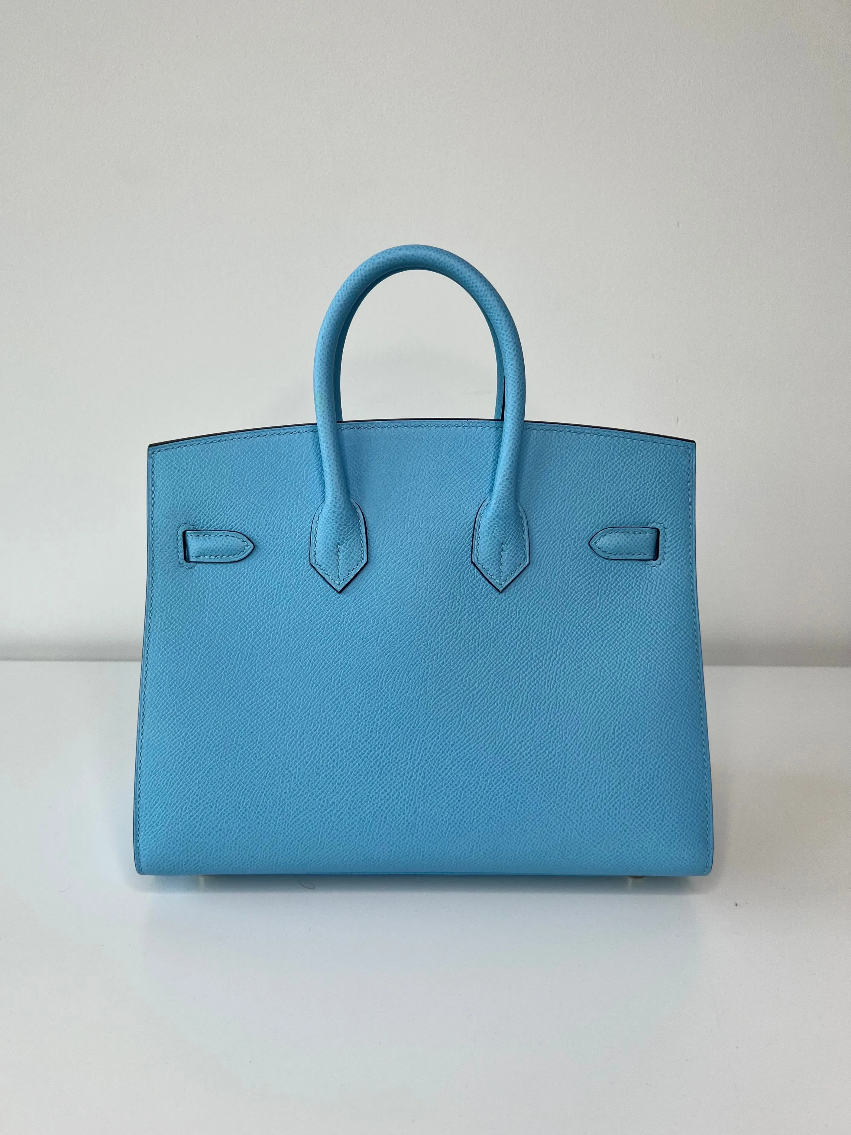 Herm??s Birkin 25 Blue Celeste Sellier Epsom Gold Hardware