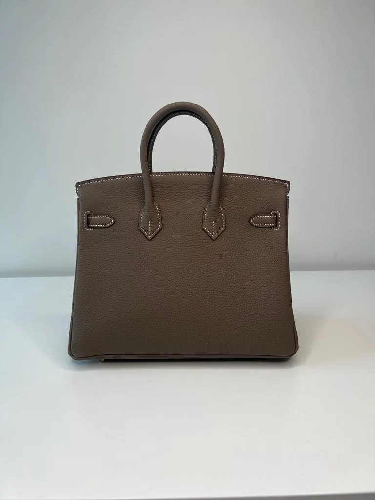 Herm??s Birkin 25 Etain Togo Gold Hardware