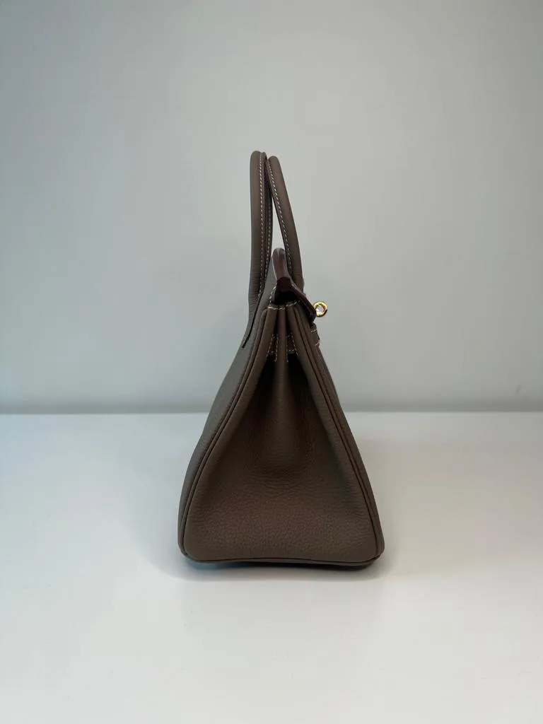 Herm??s Birkin 25 Etain Togo Gold Hardware