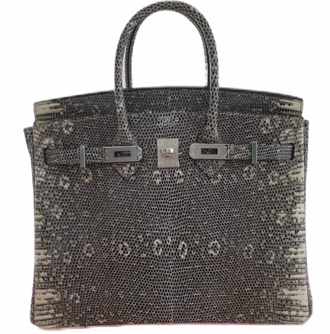 Herm??s Birkin 25 Ombr?? Lizard Palladium Hardware