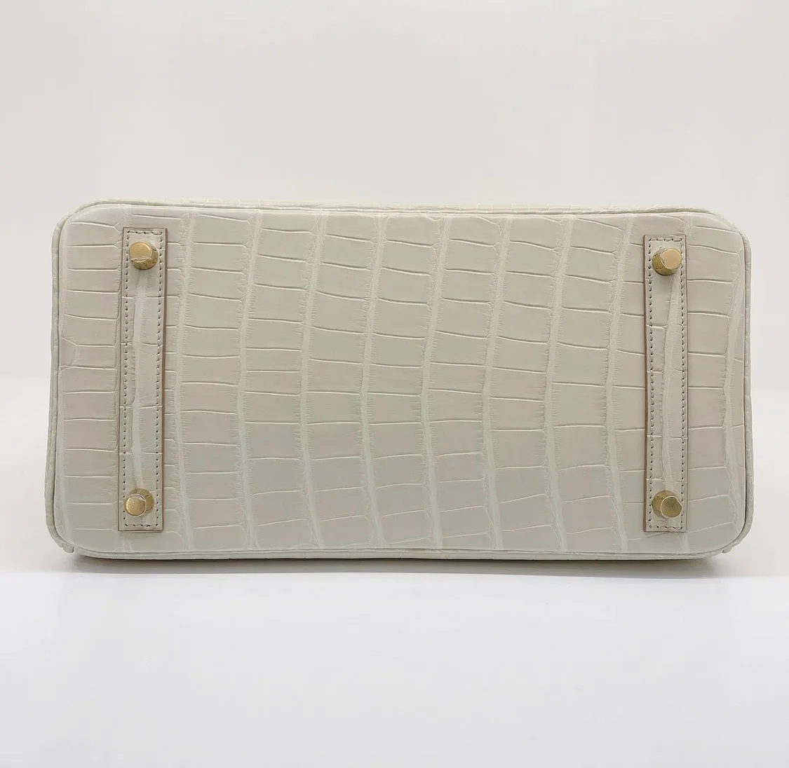 Herm??s Birkin 30 Beton Matte Alligator Gold Hardware