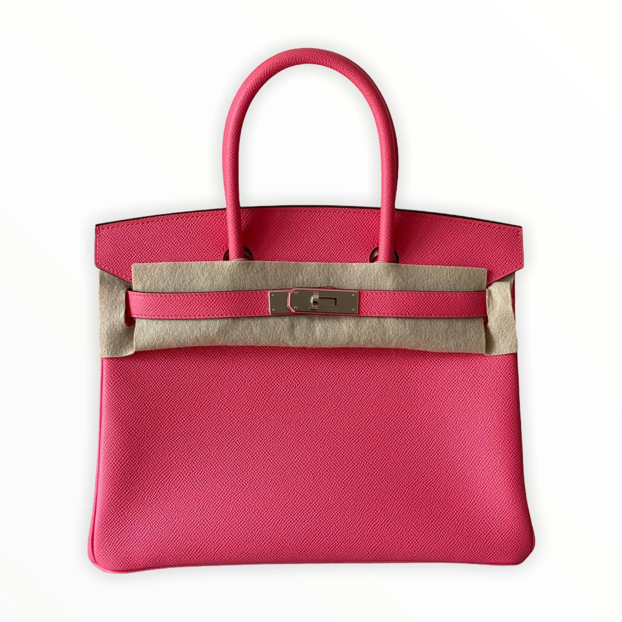 Herm??s Birkin 30 Rose Azalee Epsom Palladium Hardware