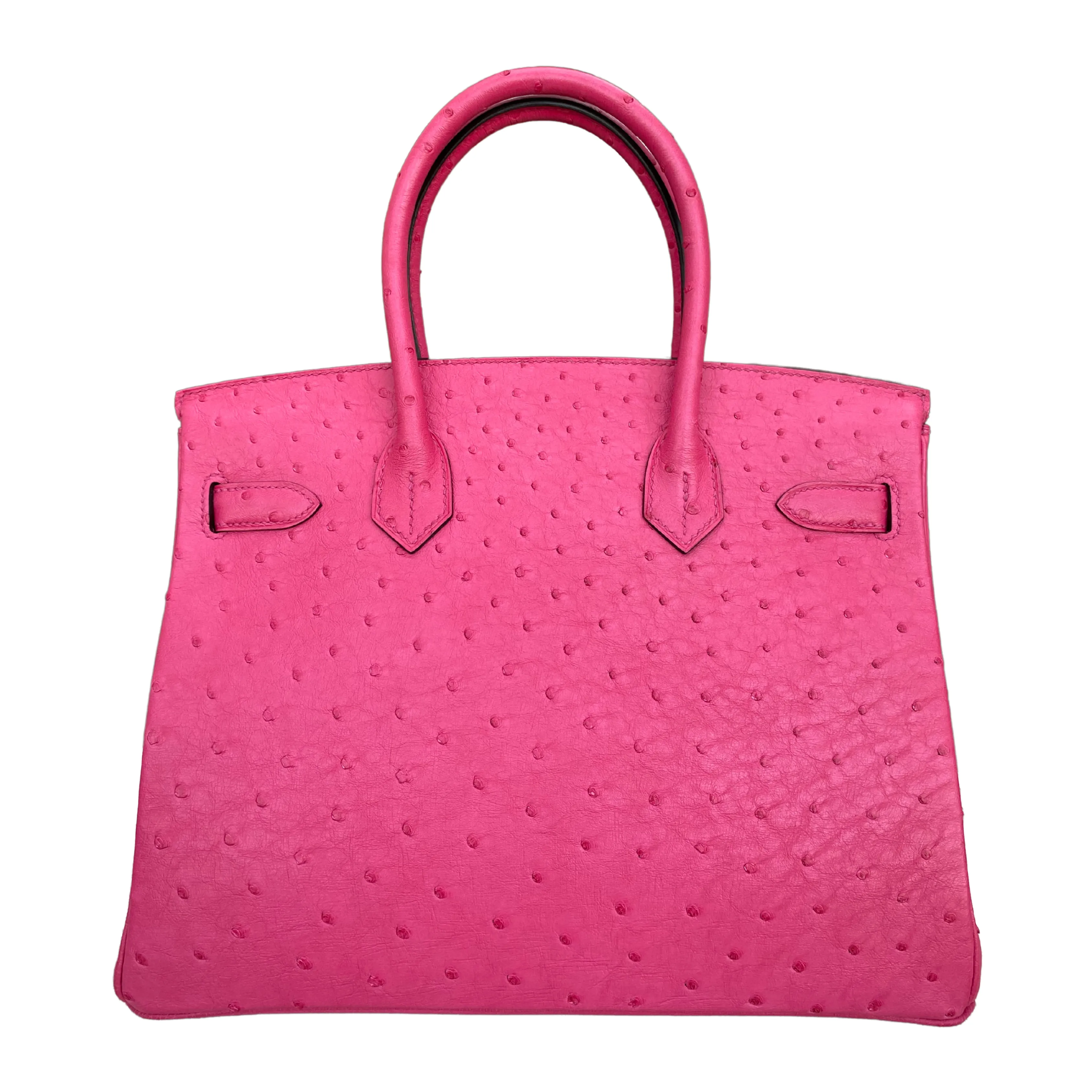 Herm??s Birkin 30 Rose Tyrien Ostrich Palladium Hardware