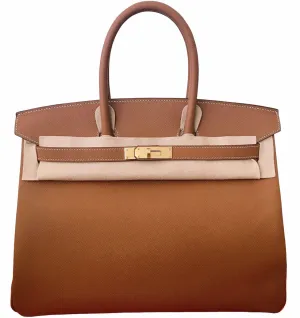 Herm??s Birkin 35 Gold Epsom Gold Hardware