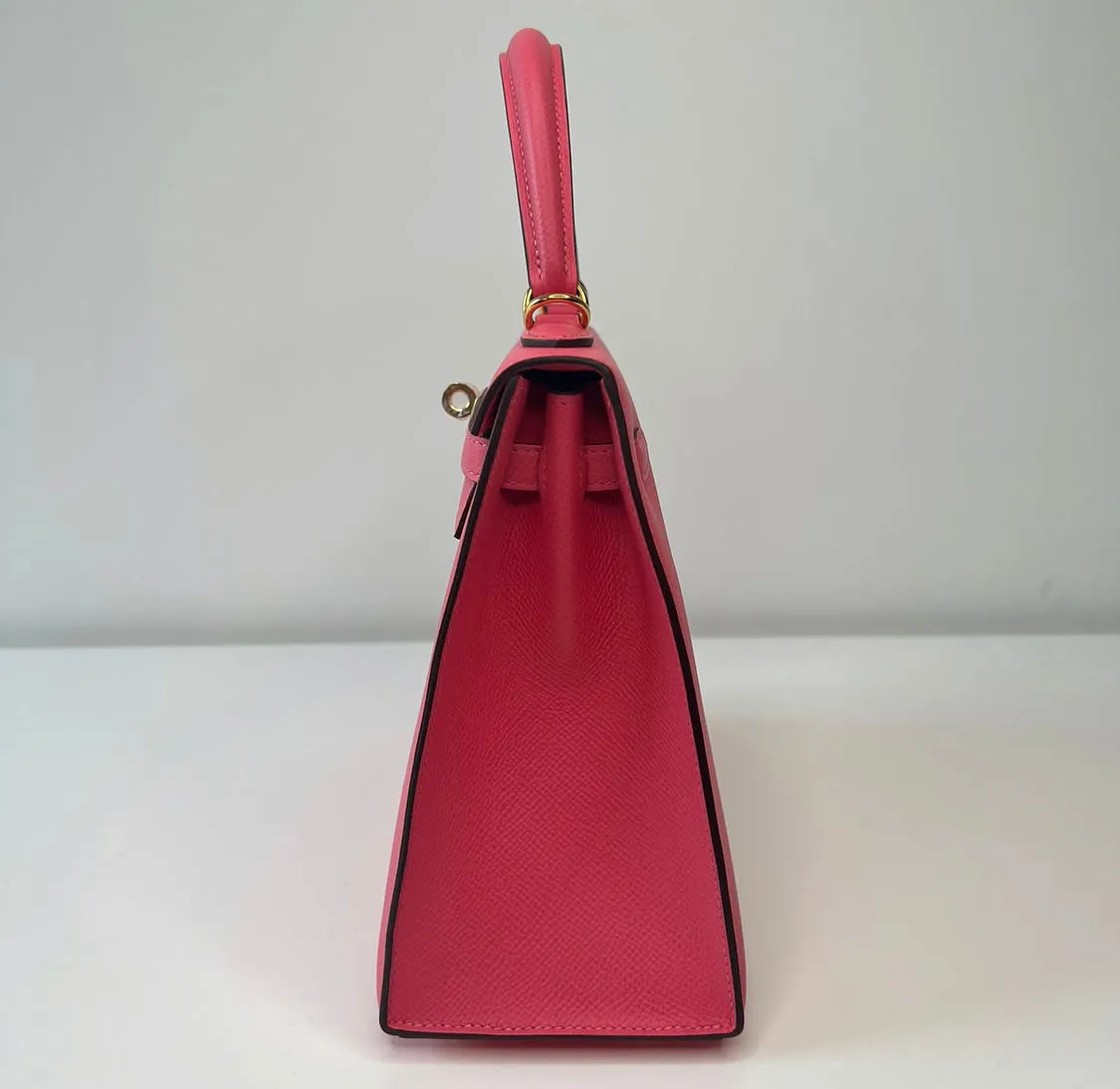 Herm??s Kelly 25 Rose Extreme Epsom Gold Hardware