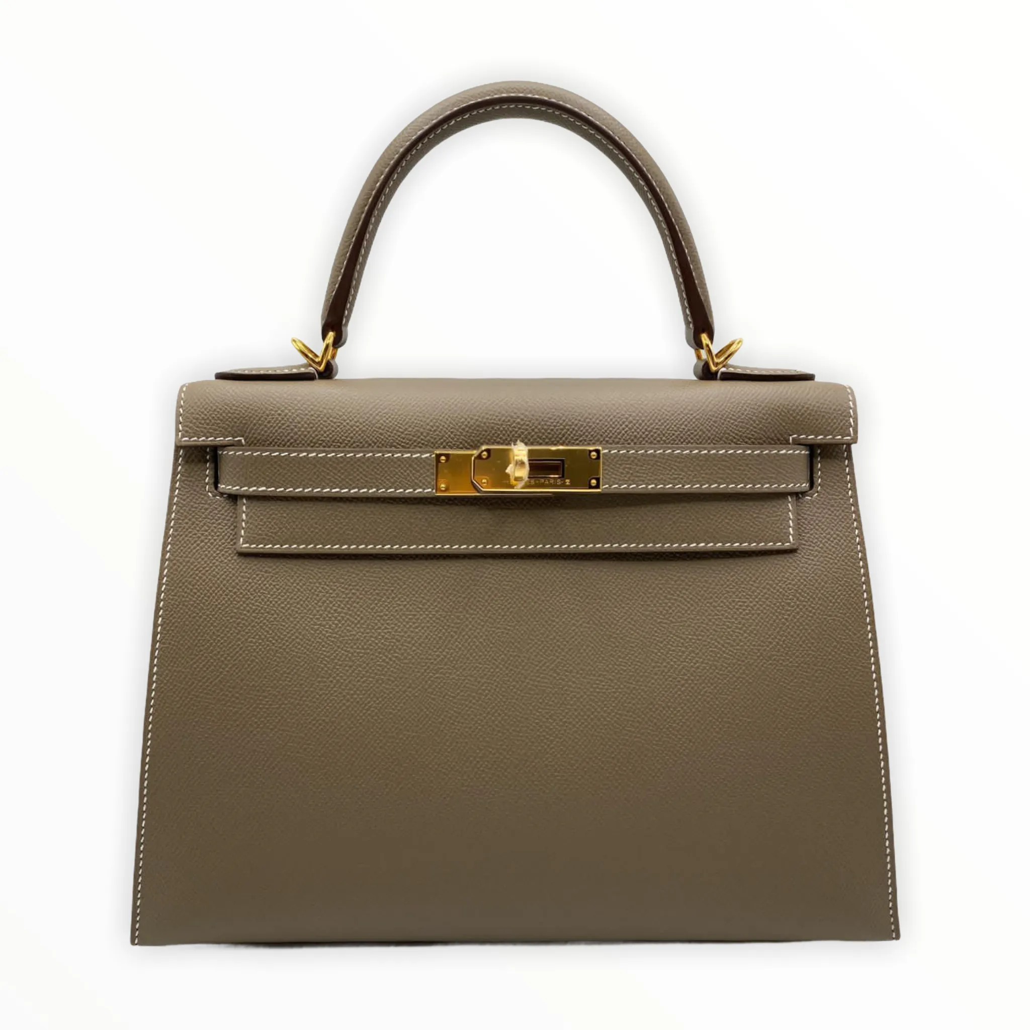 Herm??s Kelly 28 Etoupe Epsom Sellier Gold Hardware