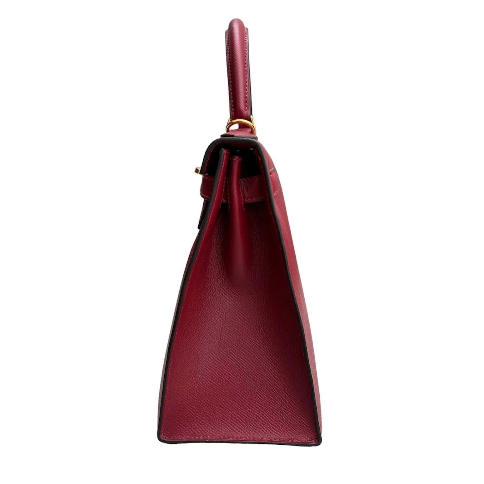 Herm??s Kelly 28 Sellier Rouge Grenat Epsom Gold Hardware
