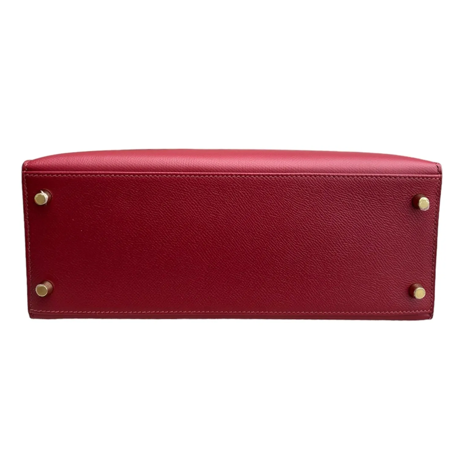 Herm??s Kelly 28 Sellier Rouge Grenat Epsom Gold Hardware