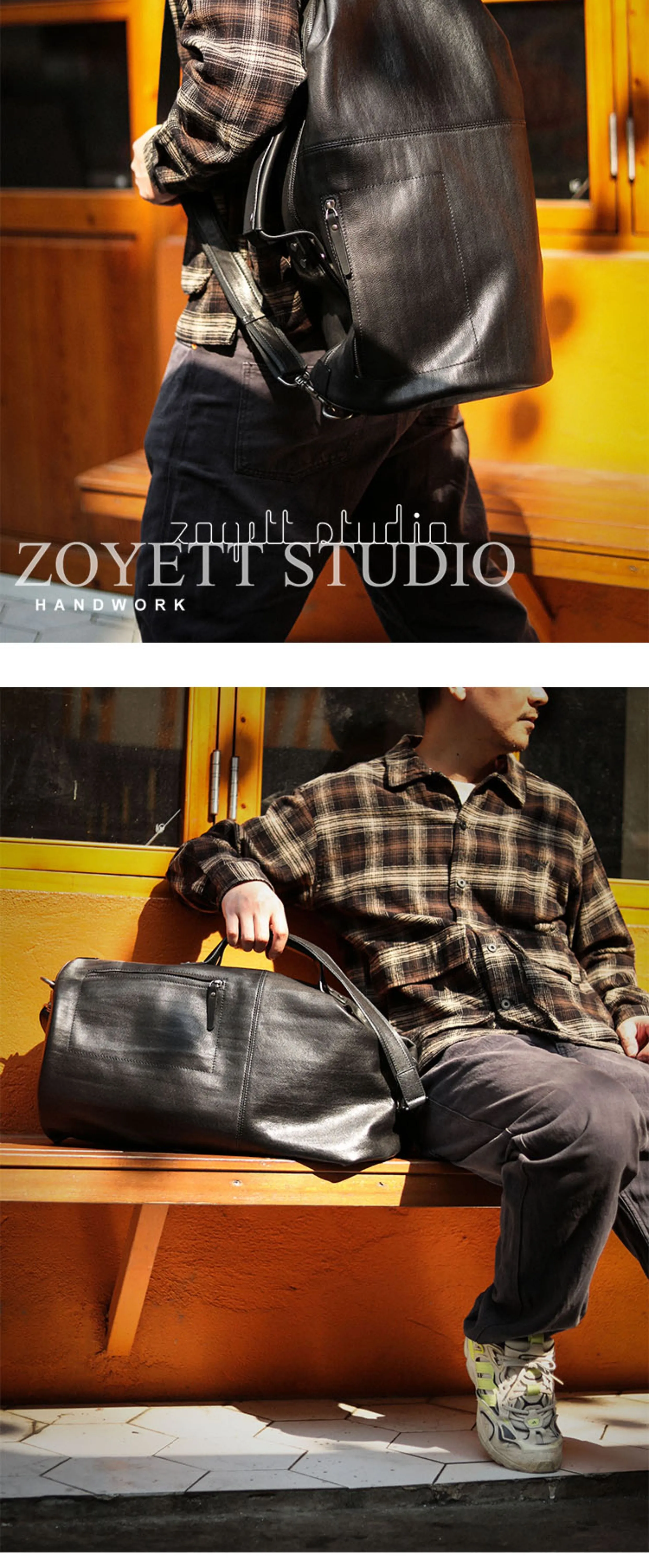 Huge Black Leather Barrel Sling Bag For Men Large Barrel Sling Bag Large Mens Weekender Sling Bag