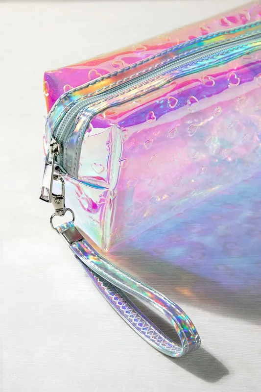 Iridescent Leopard Print Pouch