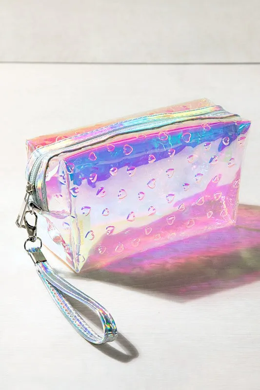 Iridescent Leopard Print Pouch