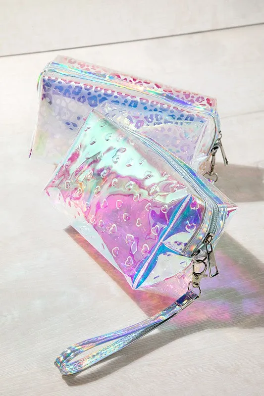 Iridescent Leopard Print Pouch