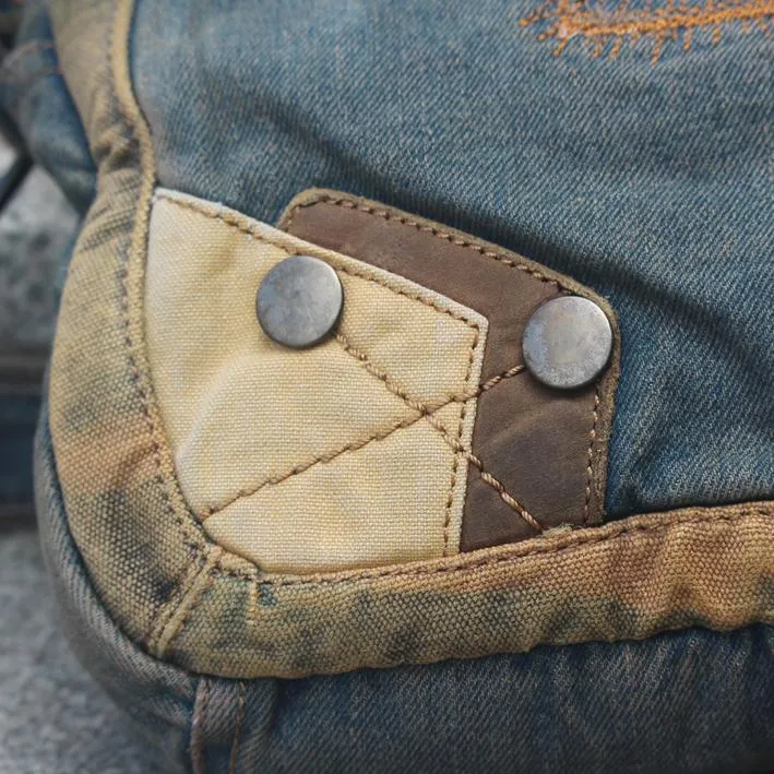 Jean Vintage Blue Mens Sling Bag Chest Bags Jean One Shoulder Backpack For Men